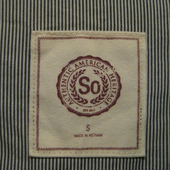 So Lightweight Navy and White Striped Jacket S - Picture 5 of 6